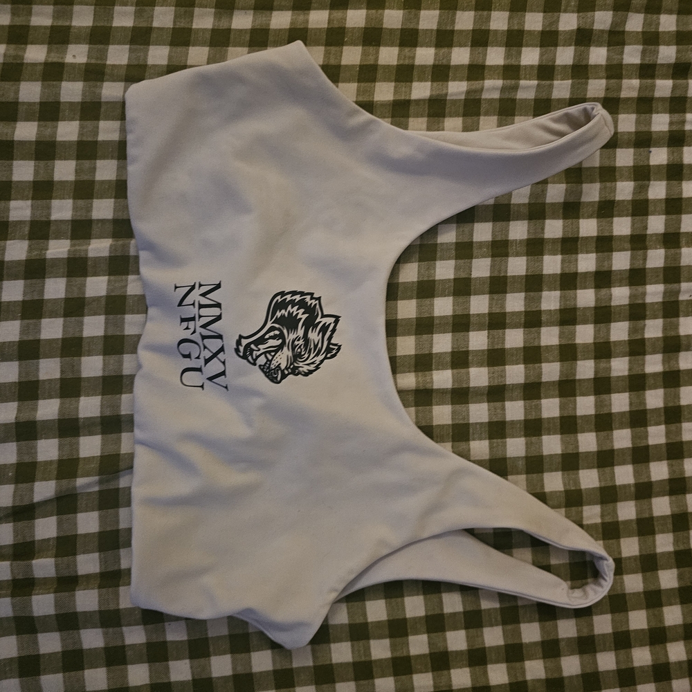Darc Sport White Sports Bra with Black Graphic